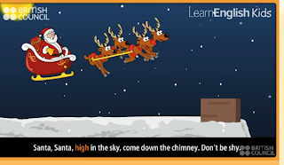 http://learnenglishkids.britishcouncil.org/en/songs/santa-santa-high-the-sky