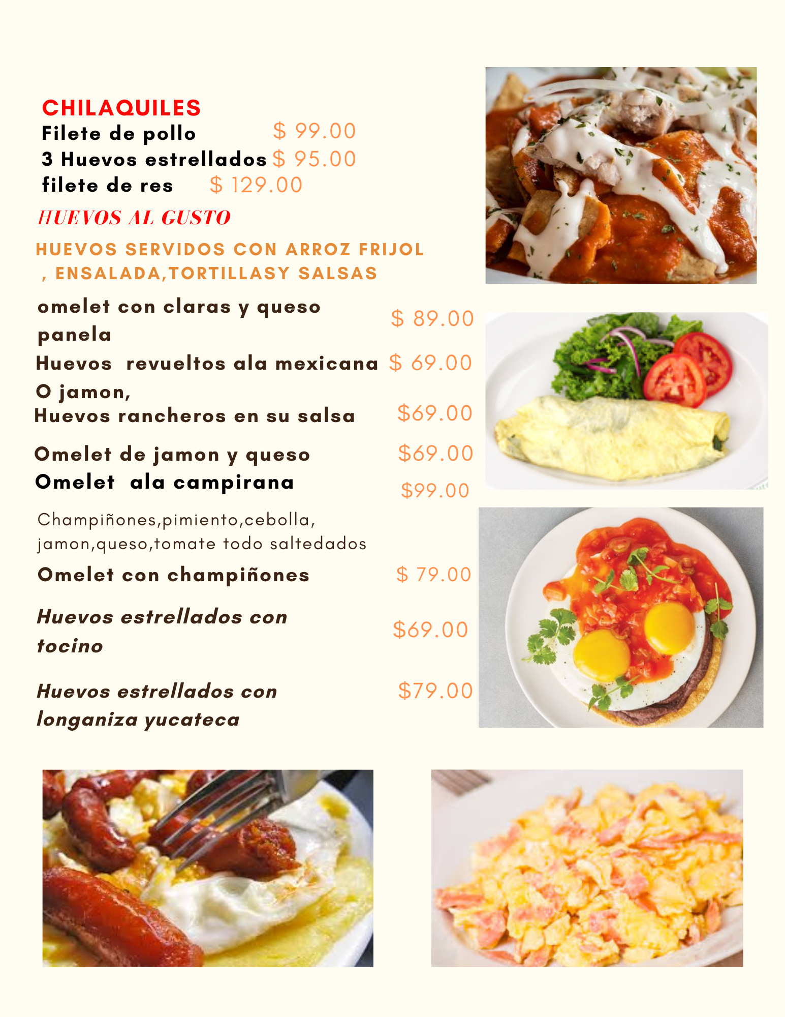 MENU DE DESAYUNOS Y MENU DE COMIDAS Fonda La Villa restaurante mexicano MENU DE DESAYUNOS Y MENU DE COMIDAS Fonda La Villa restaurante mexicano