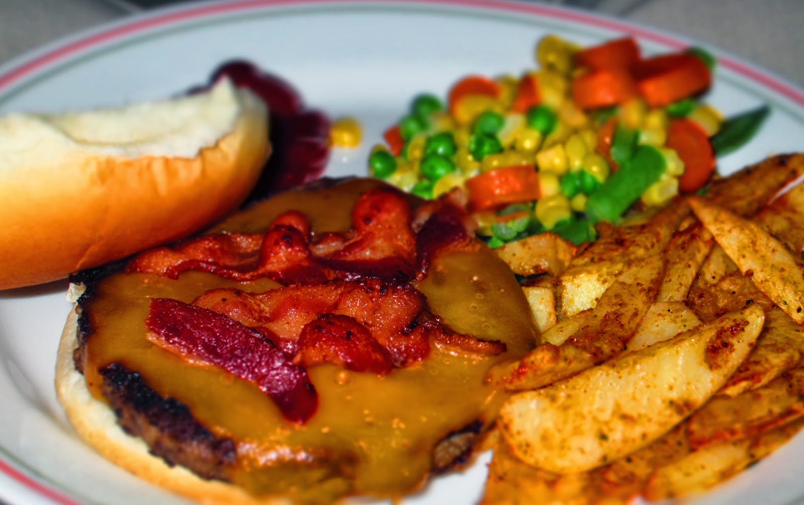 Hold The Salt Quick and Easy Bacon Cheeseburgers and Fries