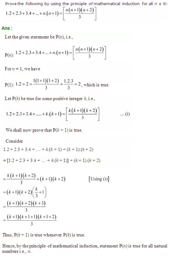 NCERT Maths Solutions Class 11th Chapter 4 Principle of Mathematical Induction