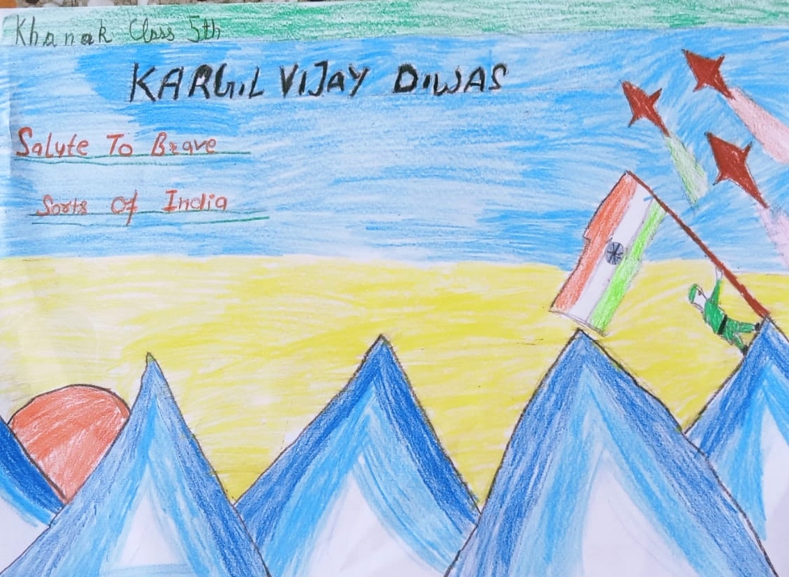 Kargil Vijay Diwas Drawing//Kargil Vijay Diwas Poster Drawing//How to Draw  Kargil Vijay Diwas Chart - YouTube