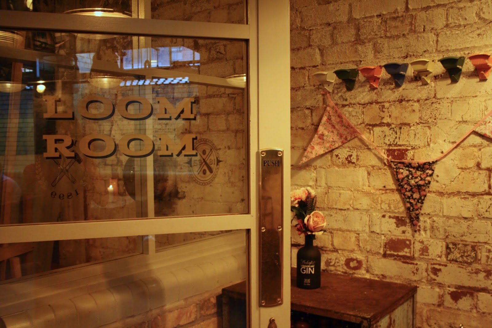The door of the Cosy Club Leicester's Loom Room, its private event venue