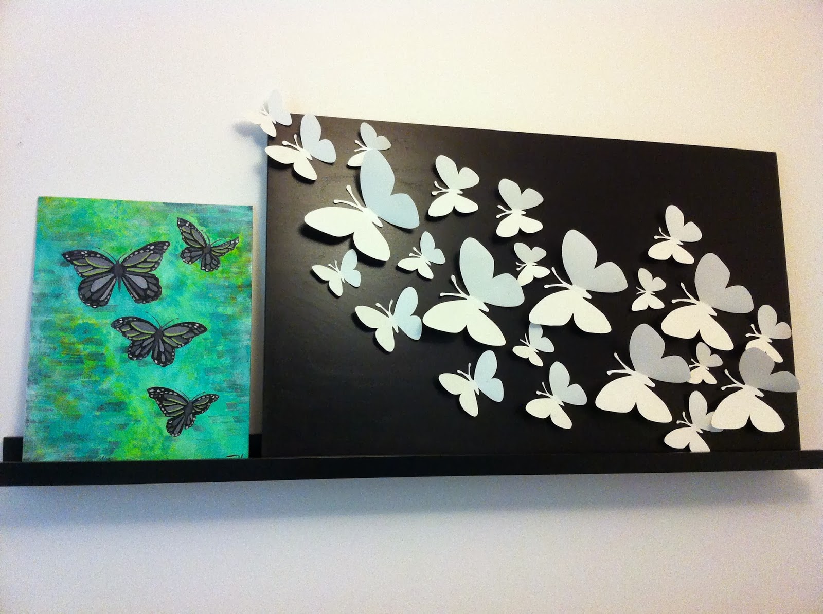 On a Budget Designer: DIY Fridays: butterfly wall art for under $10