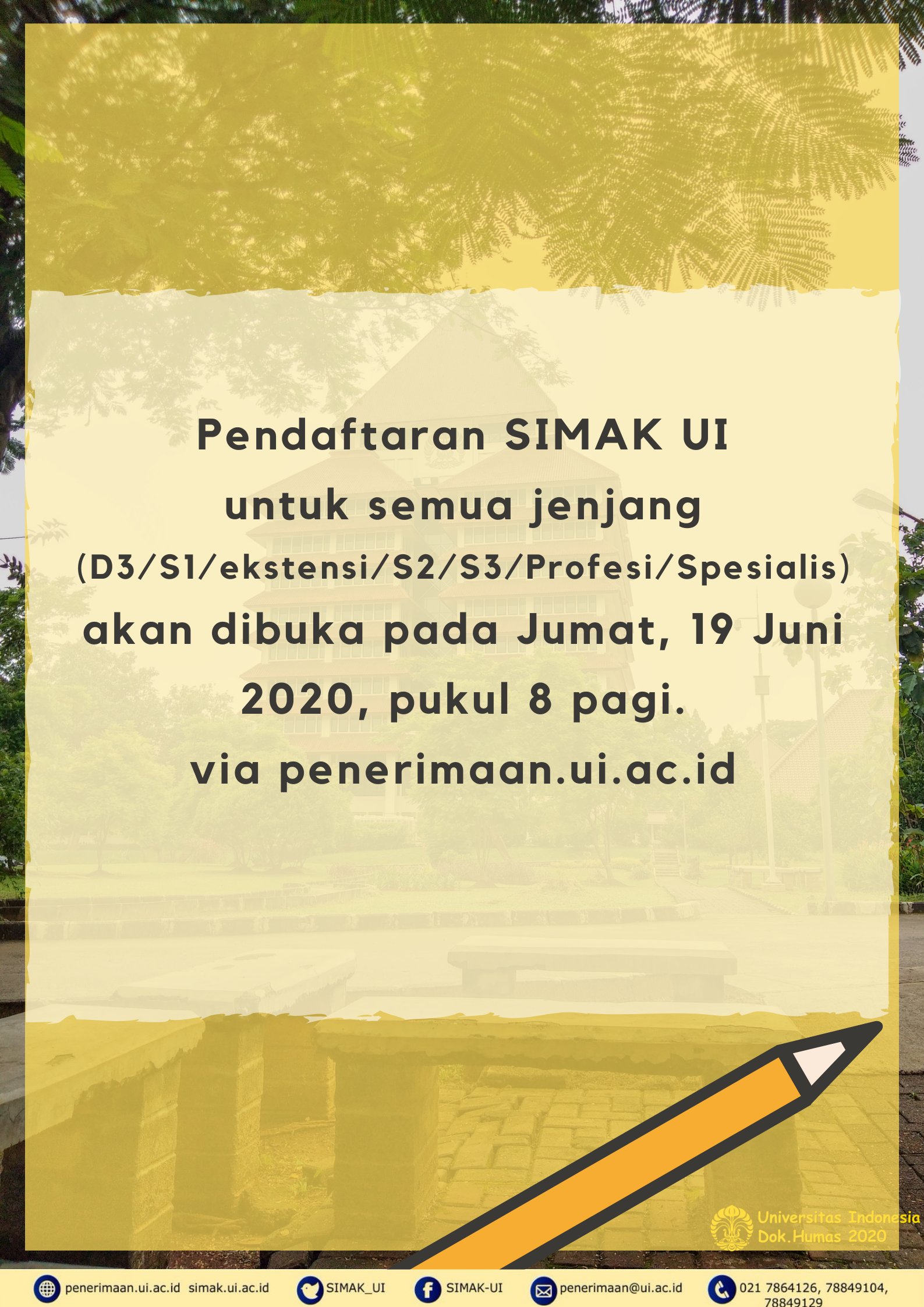 Simak Ui 2020 Ini Jadwal Dan Cara Pembayaran Pendaftaran
