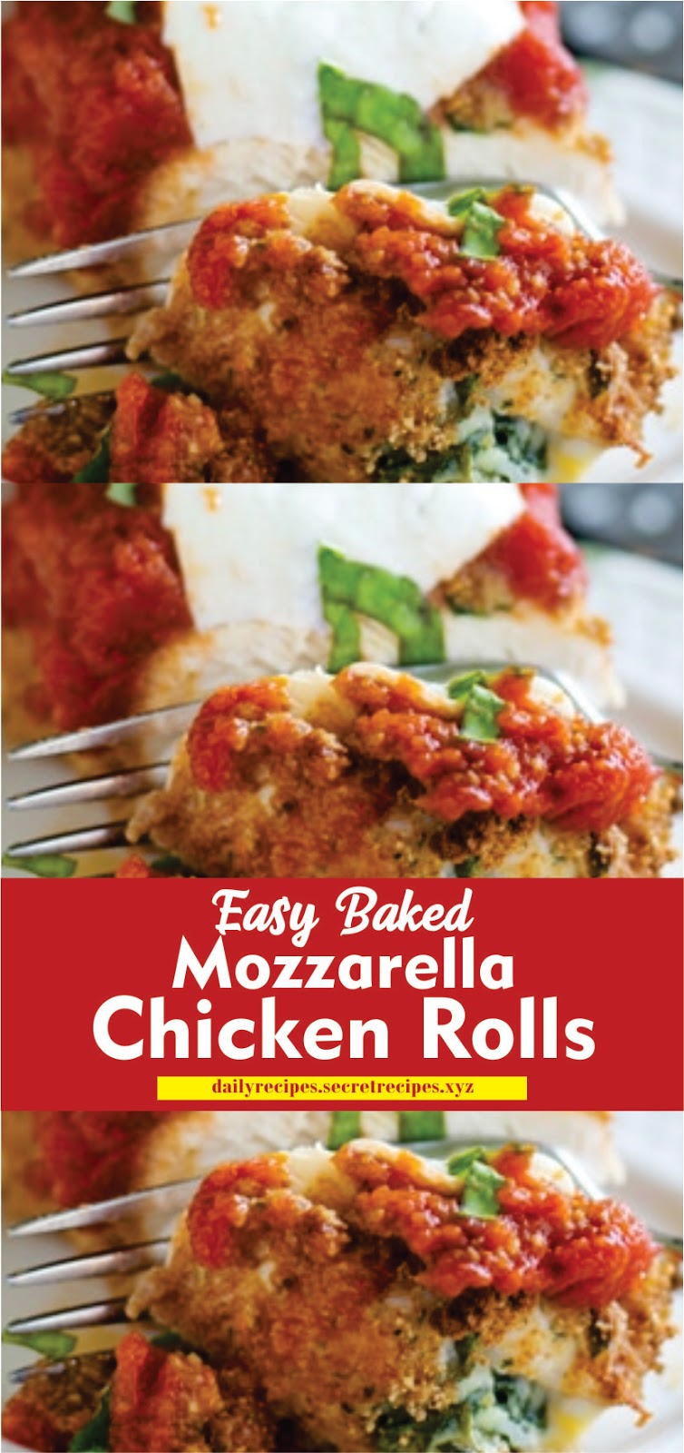 Easy Baked Mozzarella Chicken Rolls Recipe Spesial Food
