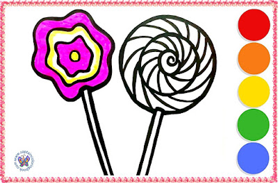 sweet lollipop coloring page