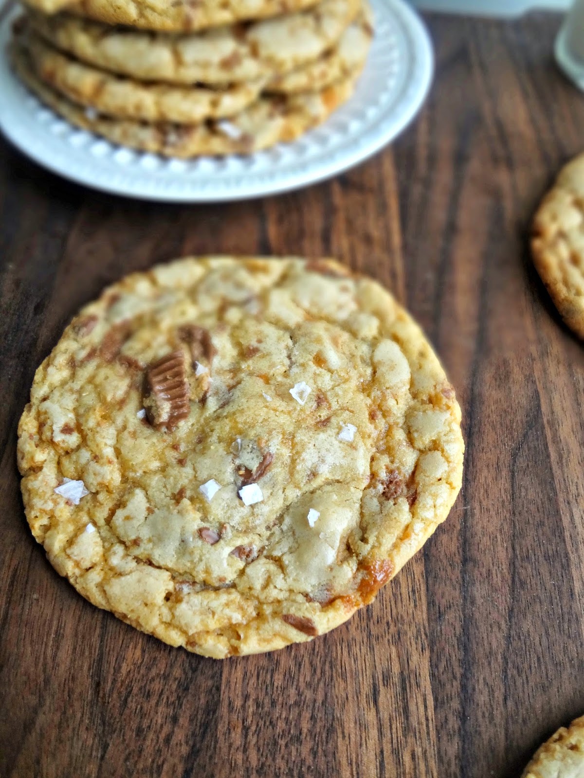 The Cooking Actress Browned Butter Peanut Butter Cup Crunch Cookies