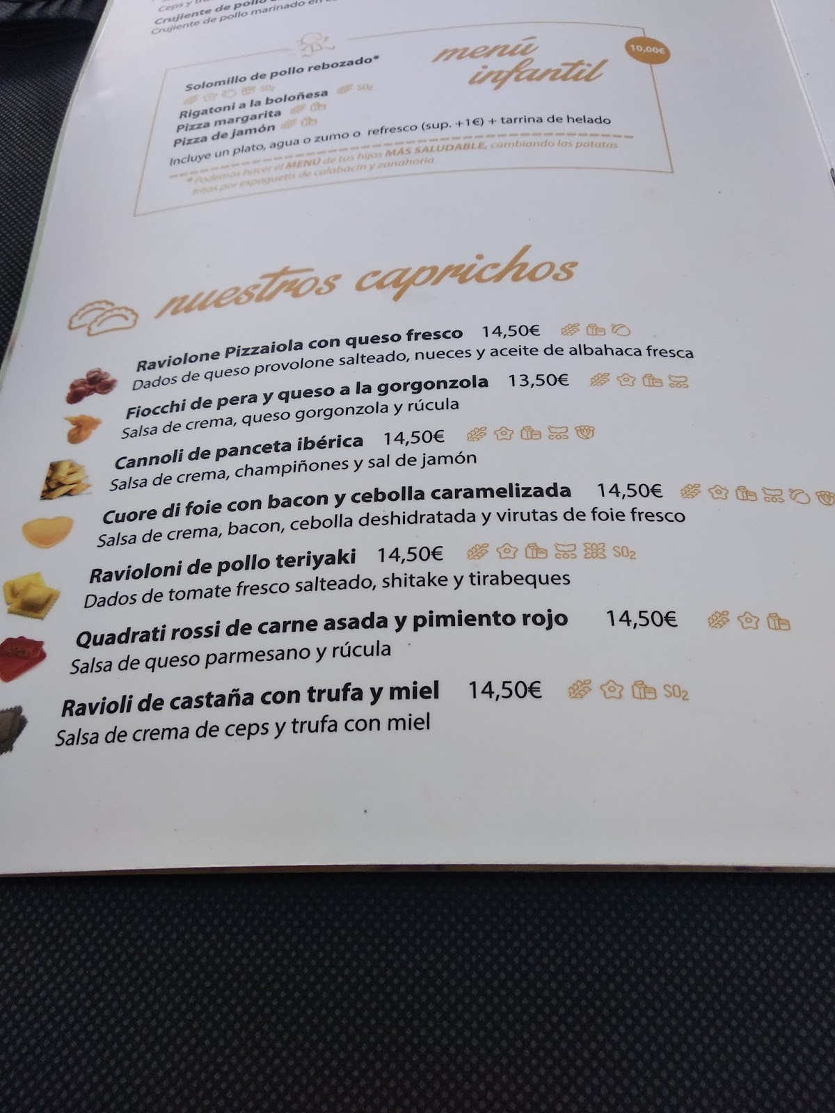 GULA GASTRONÓMICA PASTA E BASTA (CAMBRILS, TARRAGONA)