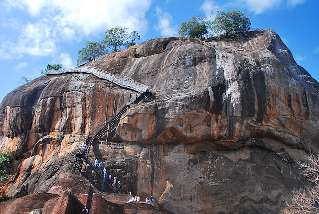 The ancient Sigiriya Rock in Sri Lanka