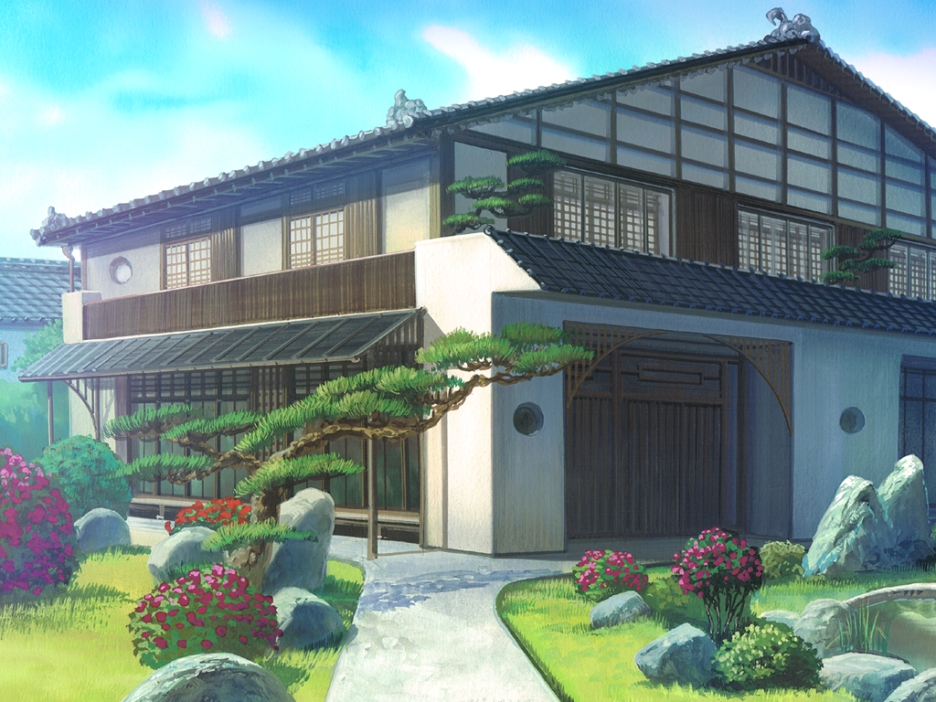 Anime Landscape: 80's Japanese Style House (Anime Background)