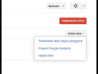 halaman dashboard Google Webmaster Tools