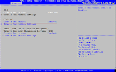 Working for better server: 使用Linux,並啟動SOL(Serial Over LAN)管理伺服器