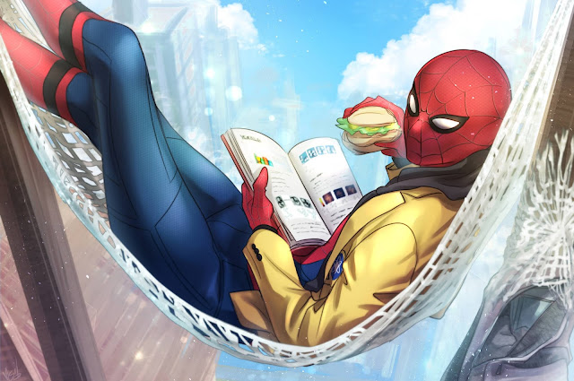 spiderman-reading-book