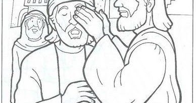 Jesus Heals The Blind Man Coloring Page 2 ~ Coloring Pages