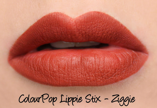 ColourPop Lippie Stix - Ziggie Swatches & Review