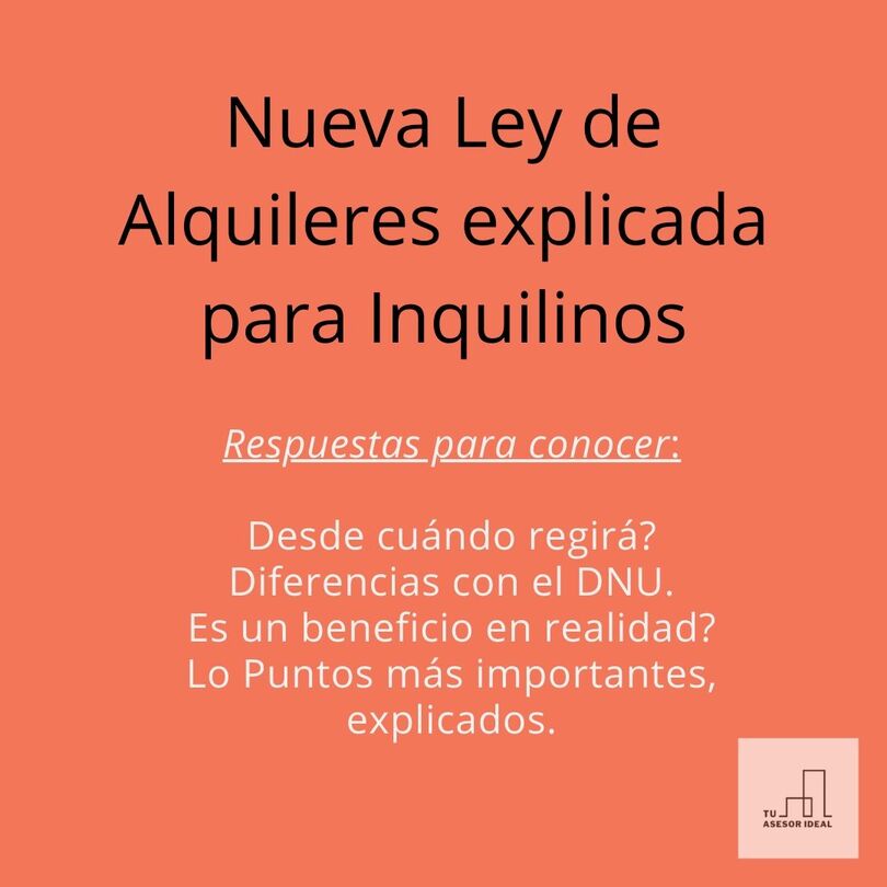 Nueva Ley de Alquileres explicada para Inquilinos