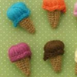 patron gratis helado amigurumi