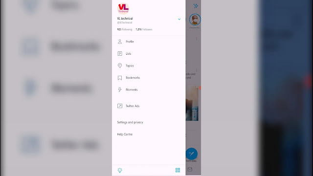 open settings and privacy in app Settings and Privacy in twitter app
