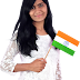 Girl with Indian Flag Transparent Image