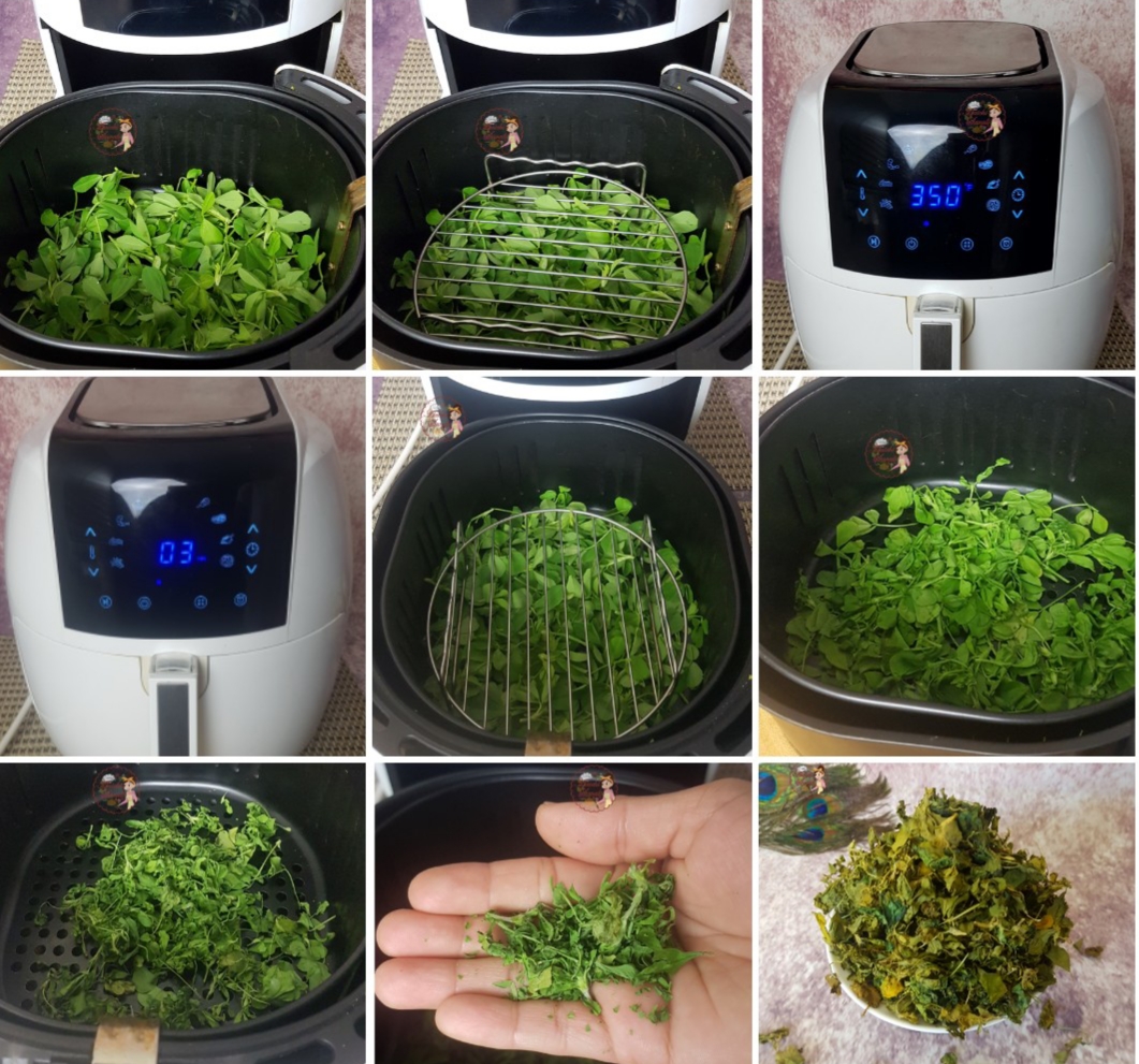 Air Fryer Kasoori Methi Dried Fenugreek Leaves in Air Fryer EVENLY