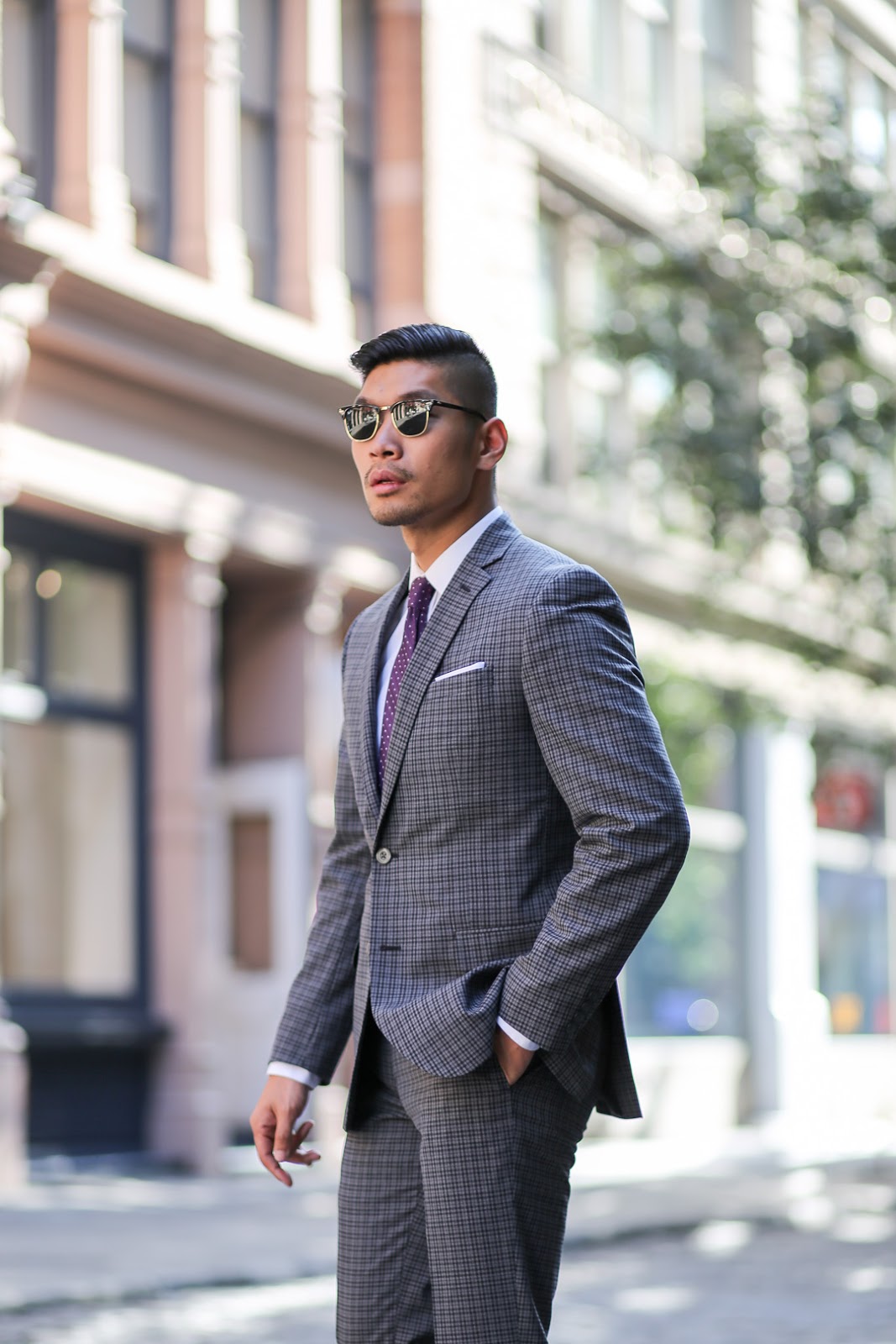 Charcoal Plaid Suit Two Ways | Bar III — LEVITATE STYLE