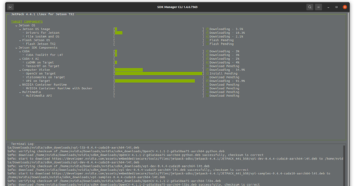 Installing JetPack on Jetson TX2 from NVIDIA SDK Manager Docker