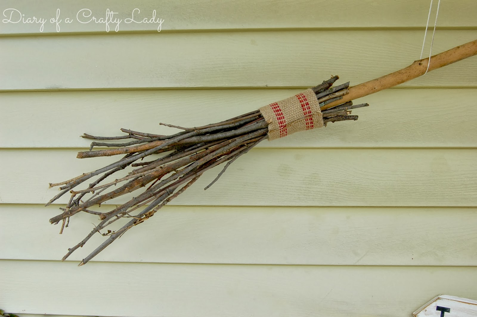 Diary of a Crafty Lady DIY Witches Broom from Sticks