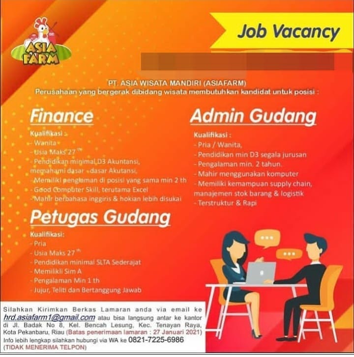 Lowongan Kerja Pt Asia Wisata Mandiri Asia Farm 2021 Karir Riau