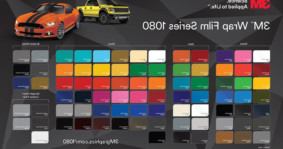 3M Vinyl Car Wrap Colors