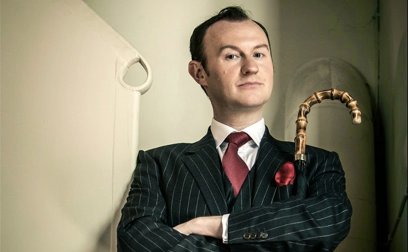Mark Gatiss as Mycroft Holmes in BBC Sherlock Season 3 Episode 2 The Sign of Three