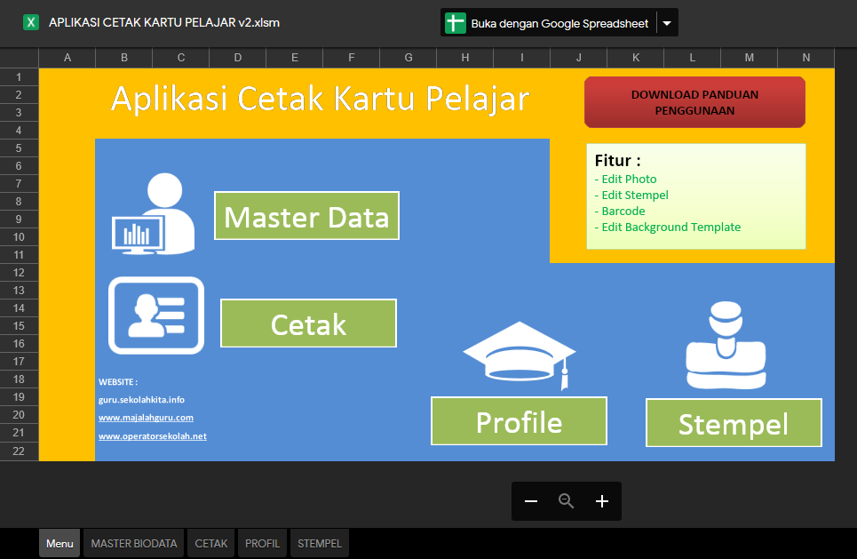 Download Aplikasi Cetak Kartu Pelajar 2020 Format Excel