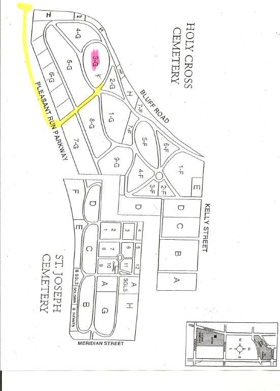 Holy Cross Cemetery Brookpark Ohio Map