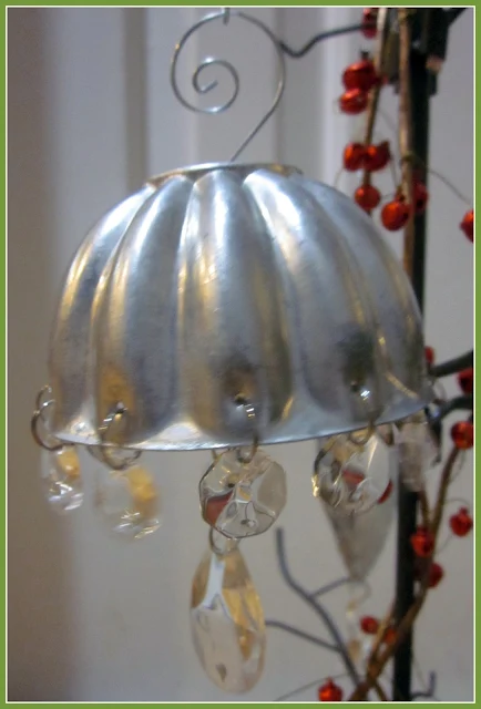 Vintage jello molds with chandelier bling