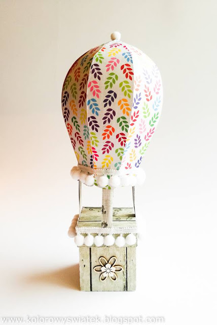 kolorowy balon tekturki kwiatowe z EKO-DECO