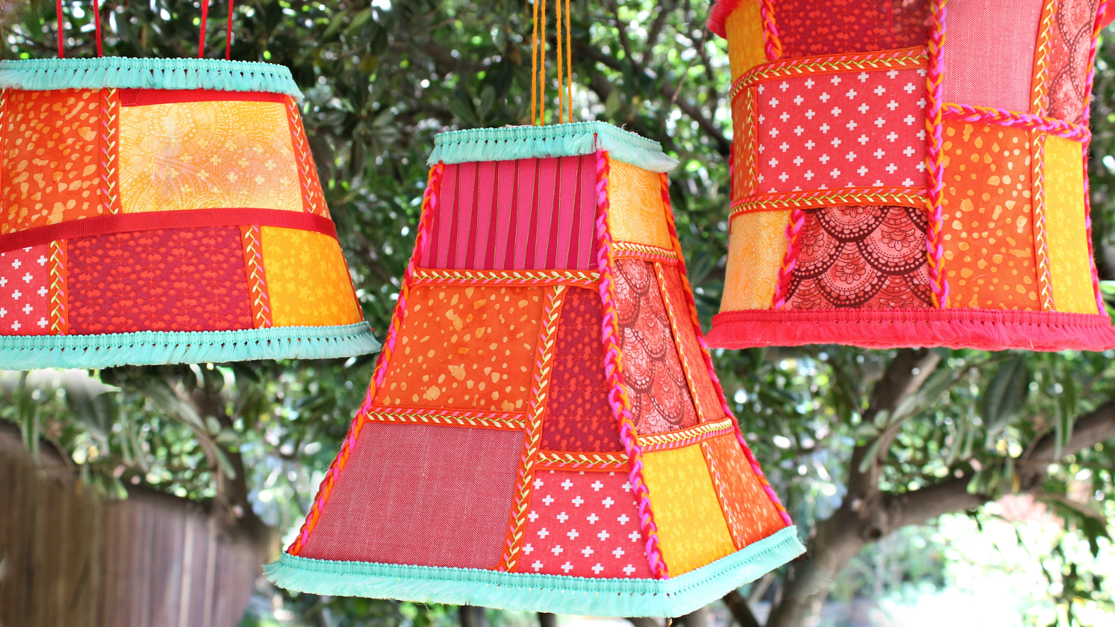 Mark Montano Patchwork Boho Lampshades
