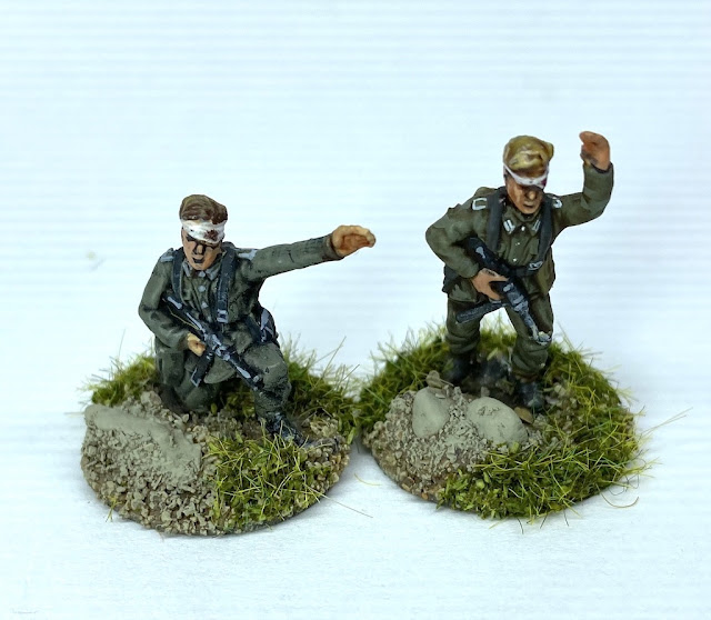 28mm WW2 German  Dead and Wounded Casualties.Bolt Action Chain of Command, 