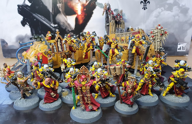 Sisters of Battle Army in yellow