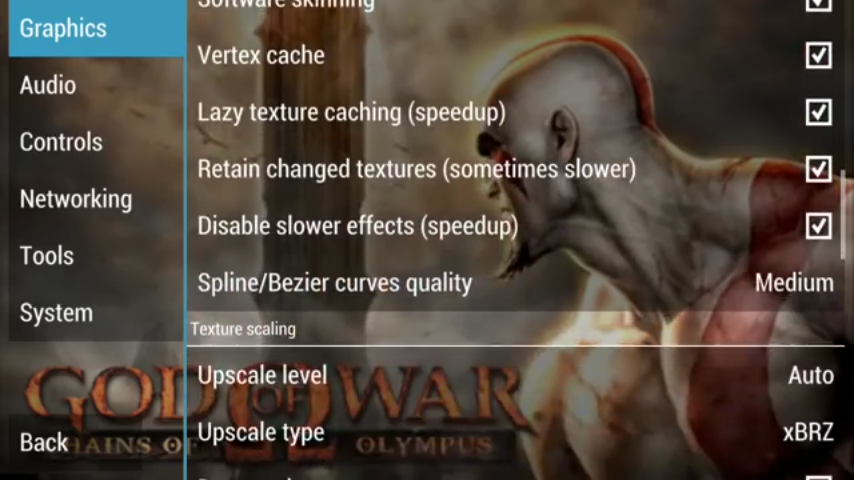 best settings for ppsspp god of war chains of olympus lgk20