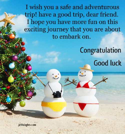 holiday trip message