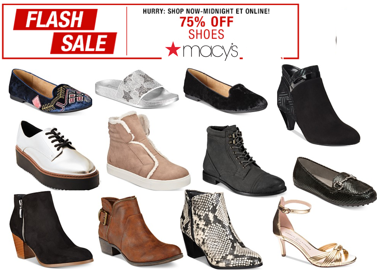 macy's flash sale on shoes