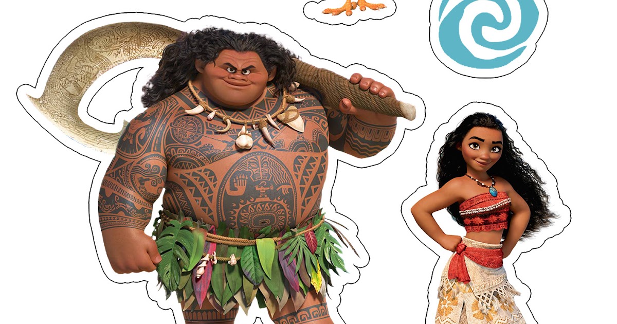 Moana Free Printable Cake Toppers. Oh My Fiesta! in english