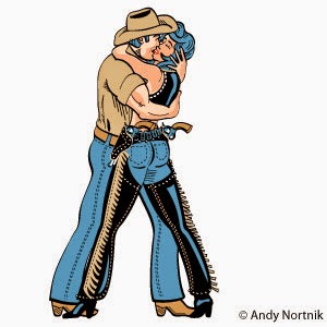Cowboy Kissing Cowgirl Clip Art