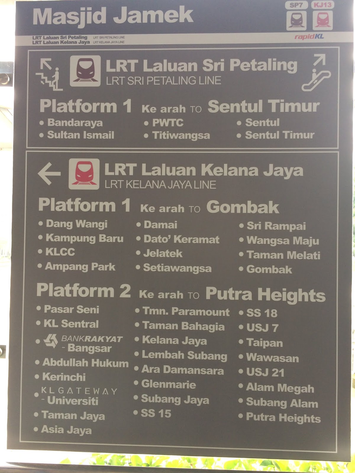 Kuala Lumpur Walk Pics : Kuala Lumpur: LRT Masjid Jamek Station ...
