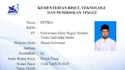 Cerita Dosen Efitra M Kom Dosen Sistem Informasi Fakultas Saintek Uin Sts Jambi