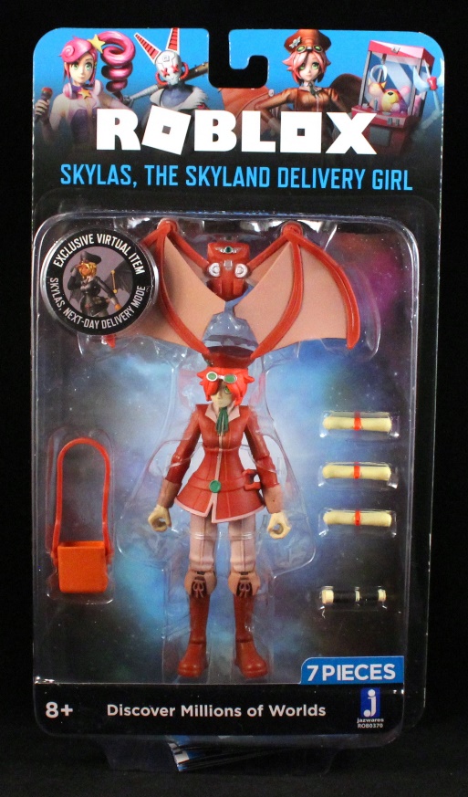  Roblox Imagination Collection - Skylas, the Skyland Delivery  Girl Figure Pack [Includes Exclusive Virtual Item] : Toys & Games