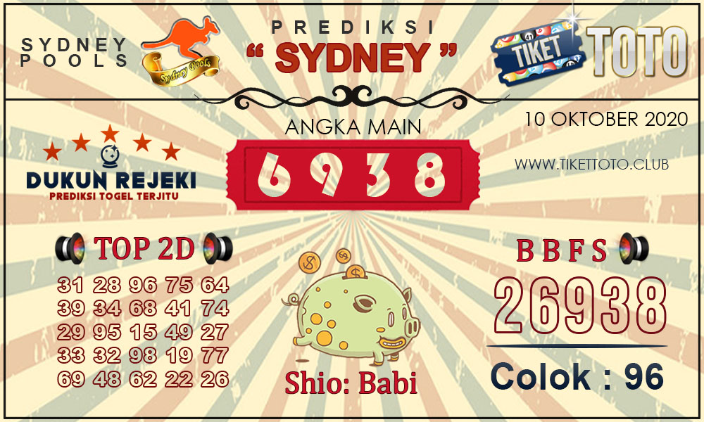 Prediksi Togel SYDNEY TIKETTOTO 10 OKTOBER 2020