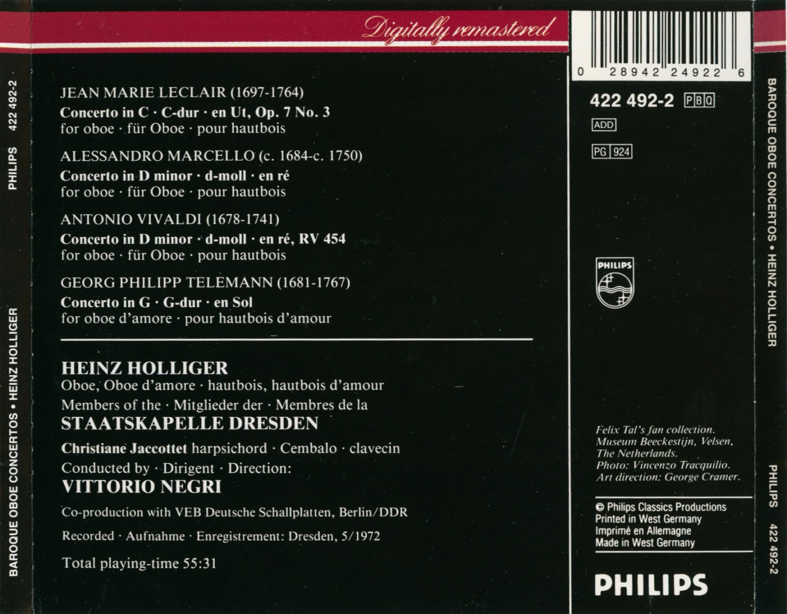 chucrute com quiabo Baroque Oboe Concertos Leclair, Marcello