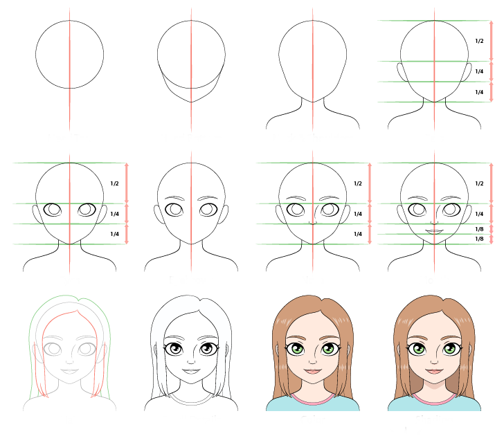 Qualquer pessoa pode desenhar rostos. Tutorial de desenho passo-a