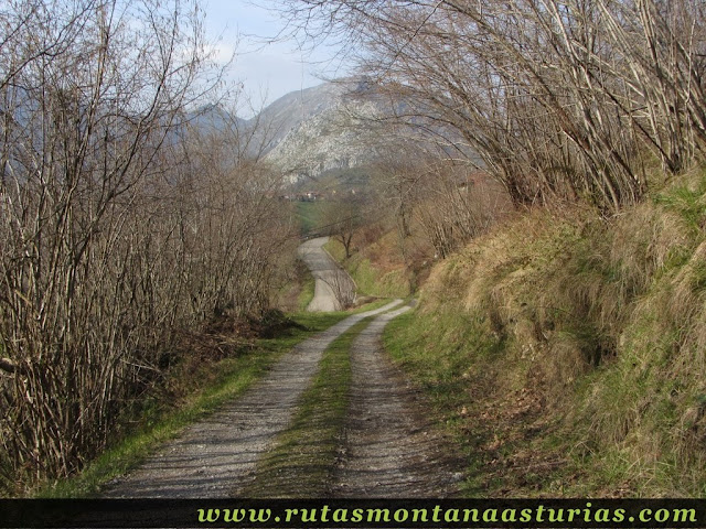 Entronque de pista y carretera