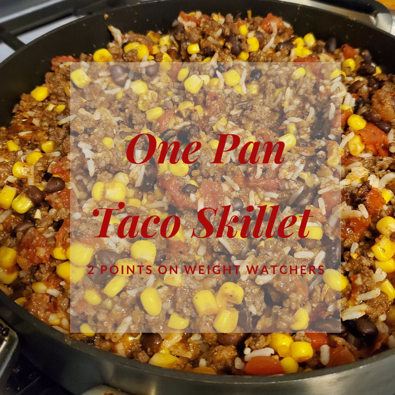Single Girl Gourmet Taco skillet casserole 2 points on Weight Watchers